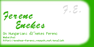 ferenc enekes business card